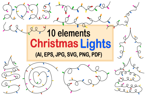 Download Christmas Lights SVG PNG EPS JPG Bundle - Jpg bundle Collection