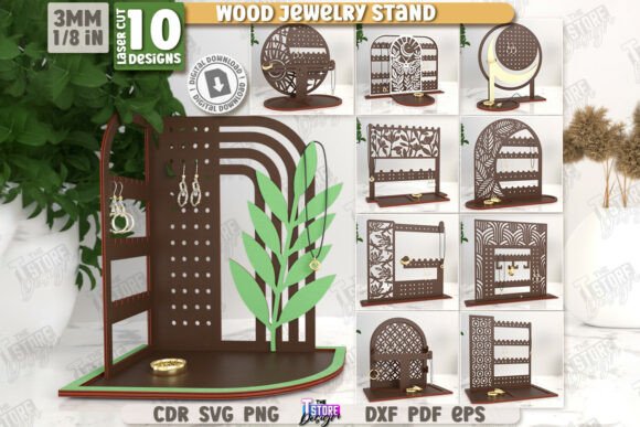 Download Jewelry Display Laser Cut Bundle | CNC - Jewelry Collection